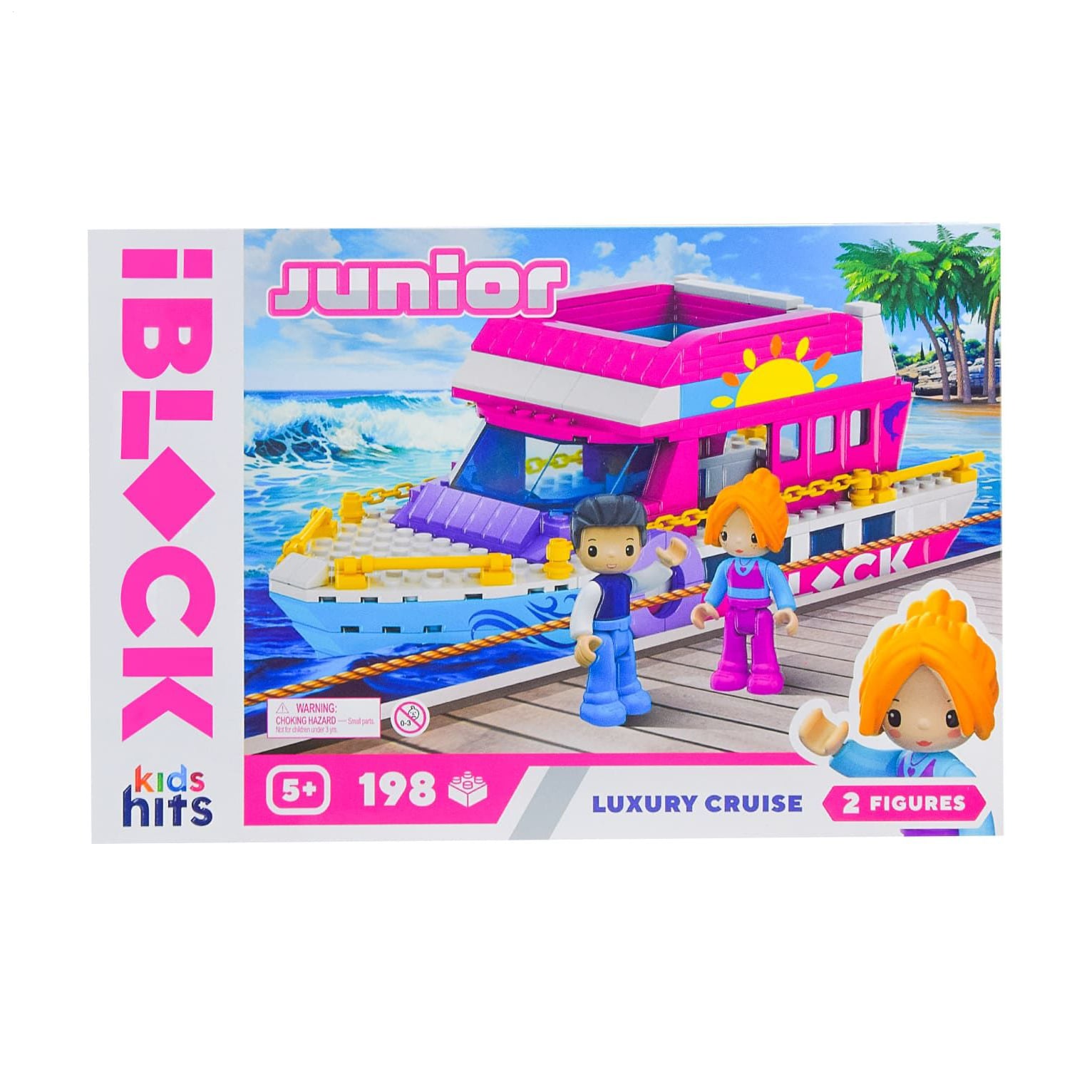 Іграшка-конструктор iBlock Junior Розкішний круїз, у коробці, від 5 років, 32*21.5*5 см, 198 деталей, 2 фігурки (KH08/006/3)